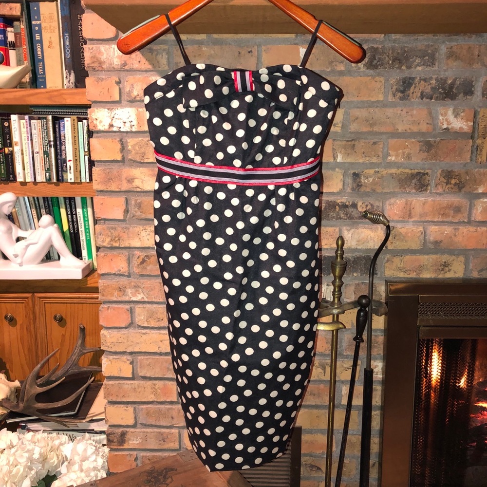 MAEVE polka dot peppered strapless dress - NWOT - Picture 2 of 5